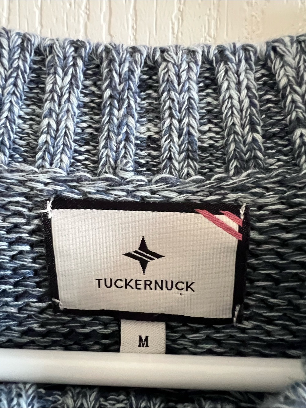 TUCKERNUCK Marled Blue Cotton Americana Flag Sweater - Picture 14 of 15